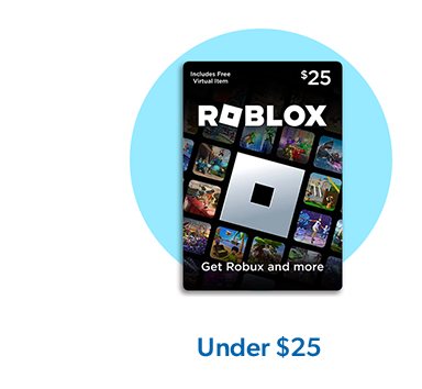 Shop under twenty five dollars.