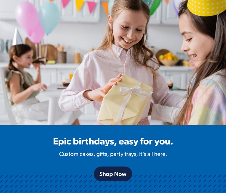 Epic birthdays make easy for you. Find custom cakes, gifts, party trays, it’s all here. Shop now.