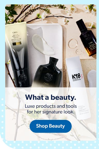 Luxe products and tools for her signature look. Shop beauty.