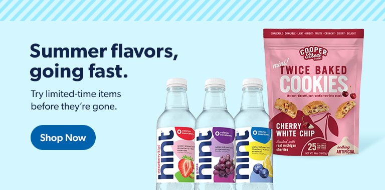 Summer flavors, going fast. Try limited-time items before they're gone. Shop now.