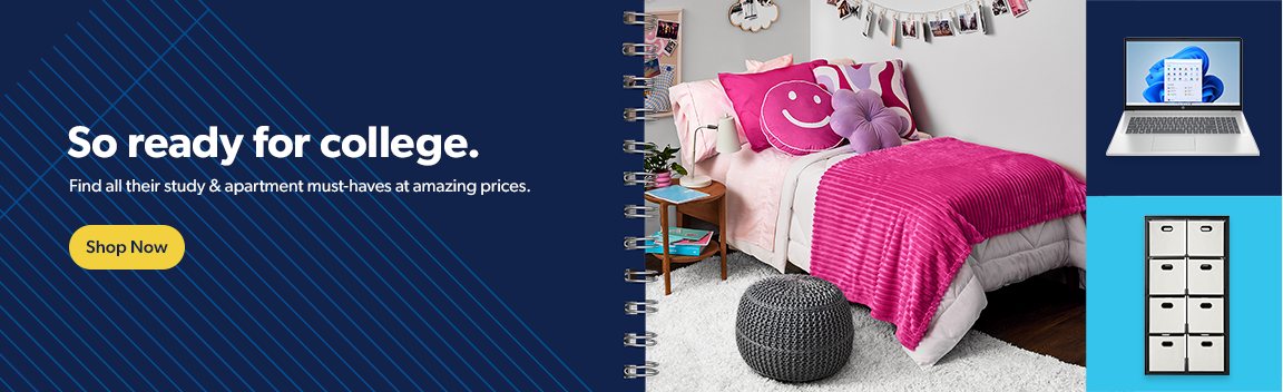 So ready for college. Find all their study and apartment must haves at amazing prices. Shop Now.