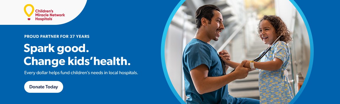 Donate today to help change kids' health with Children's Miracle Network Hospitals. Partner for thirty-seven years.