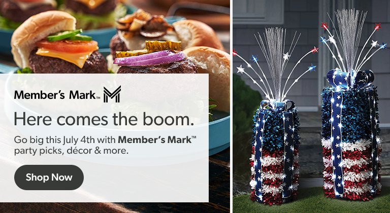 Go big this July fourth with Member’s Mark™ party picks, patio décor and more. Shop now.