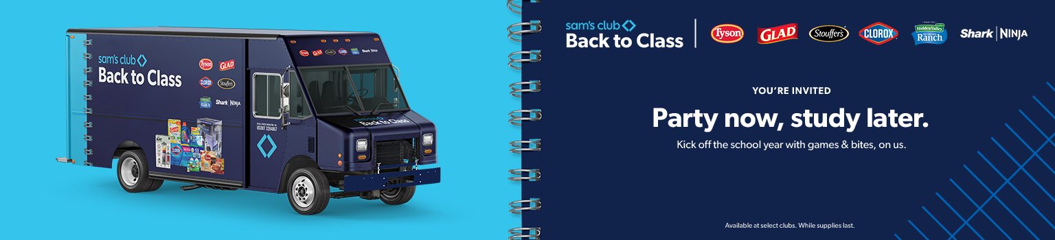 You’re invited to kick off the school year with complimentary games and bites at Sam’s Club. 