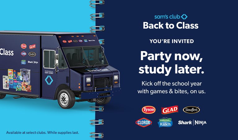You’re invited to kick off the school year with complimentary games and bites at Sam’s Club.