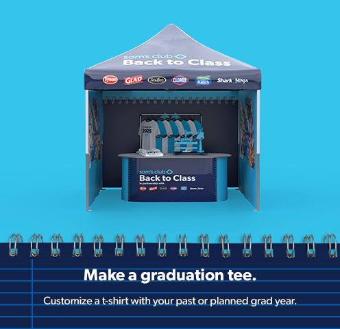 Customize a tee shirt with your past or planned graduation year. 