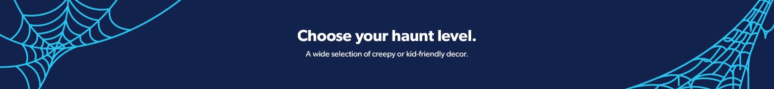 Choose your haunt level from a wide selection of creepy or kid-friendly decor.