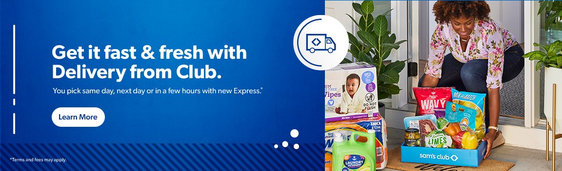 Get it fresh with Delivery from Club. Pick same day, next day or in a few hours with new Express. Fees may apply. Learn more.