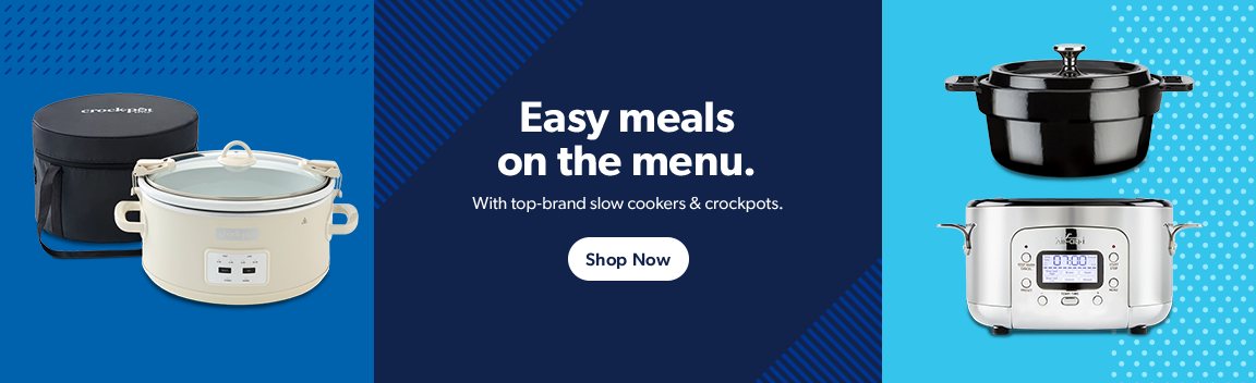Put easy meals on the menu with top-brand slow cookers and crockpots. Shop now.