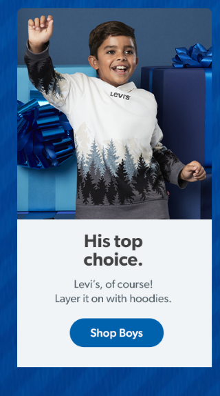 His top choice. Levi’s, of course! Layer it on with hoodies. Shop Boys.