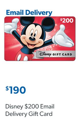 Disney $200 Email Delivery Gift Card. Shop now.