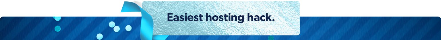 Easiest hosting hack.