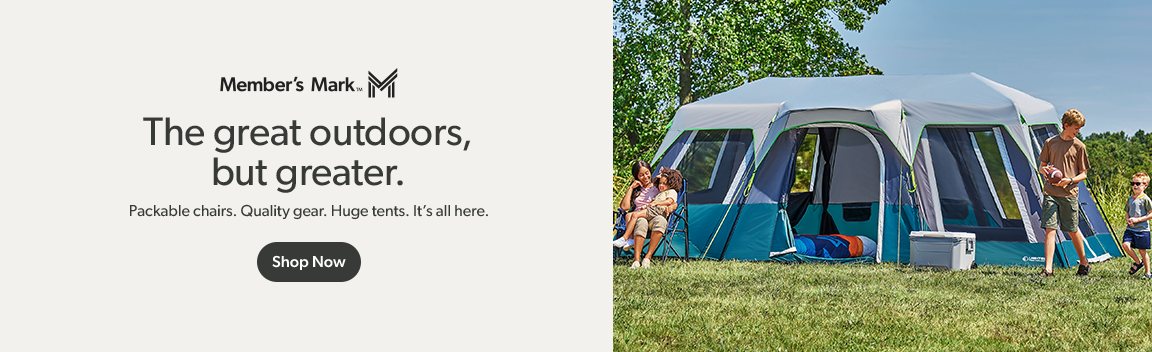 The great outdoors, but greater. Packable chairs. Quality gear. Huge canopies. It’s all here. Shop Now.