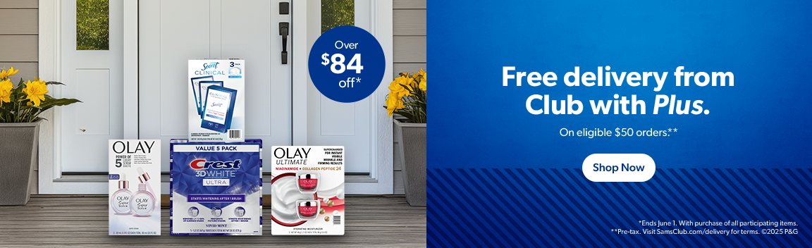 Get over eighty-four dollars off and free delivery from club on eligible fifty-dollar orders. Ends June 1. Shop Now.