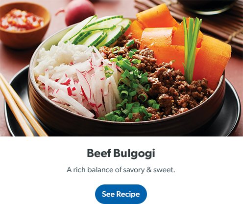 Beef Bulgogi with a rich balance of savory and sweet. Get recipe. 