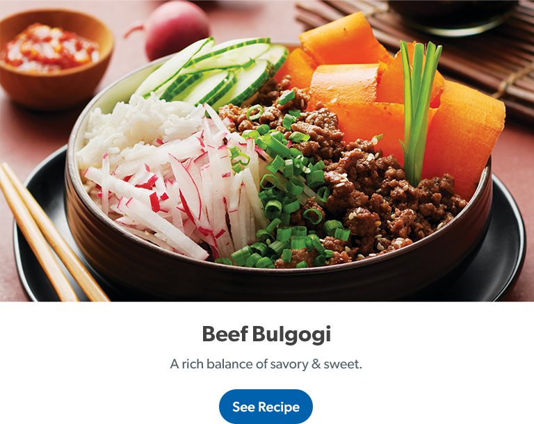Beef Bulgogi with a rich balance of savory and sweet. Get recipe. 