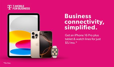 Business connectivity, simplified. Get an iPhone 16 Pro plus tablet & watch lines for just $5/mo.Terms apply.