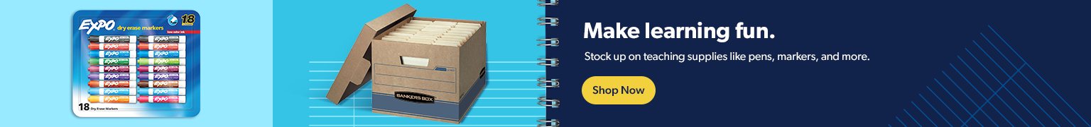 Make learning fun. Stock up on teaching supplies like pens, markers, and more. Shop now